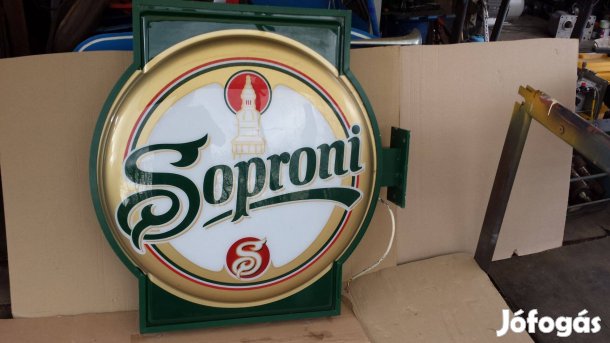 Retro nagy soproni sörös sör világító fali reklámtábla reklám tábla