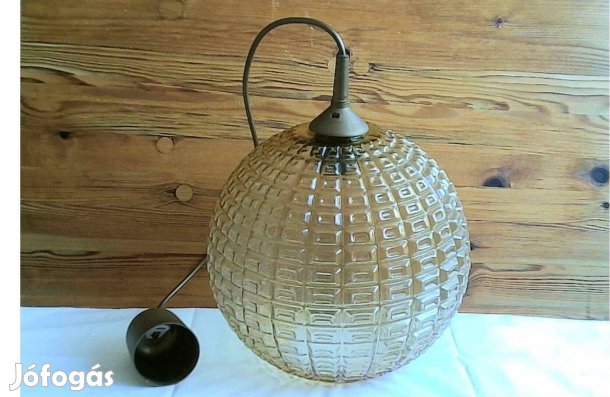 Retro nagy üveg gömb mennyezeti lámpa függőlámpa