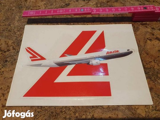 Retro nagyméretű Niki Lauda légitársaság matrica levonó trafikárú deko