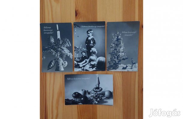 Retro nagyon régi karácsonyi képeslapok, új