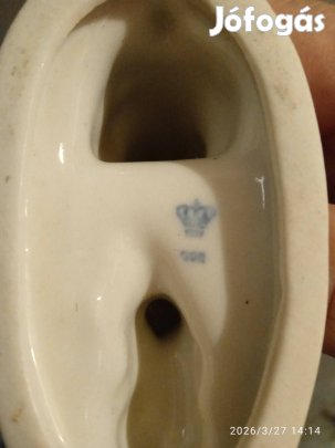 Retro német GDR jelzett kisméretű porcelán kutya páros