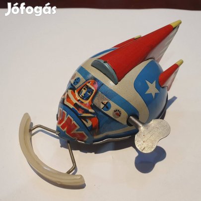 Retro óraműves luna holdjáró space patrol kulcsával működik lemezárú