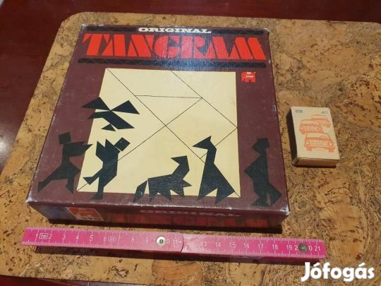 Retro original tangram kézségfejlesztő társasjáték kirakó puzzle 1978