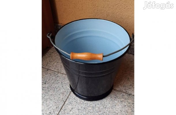 Retro orosz CCP sötétkék zománcozott vödör ,régiség