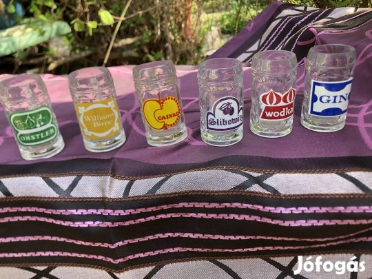 Retró palinkás pohár készlet 6500 Ft