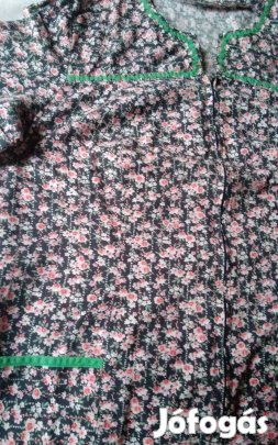 Retró pamut,  színes,  zippzáras,  2 zsebes otthonka eladó Xl.ker 