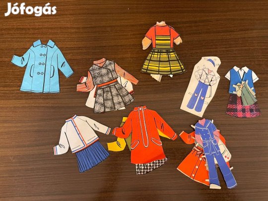 Retro papír babaruhák, bélyegképek