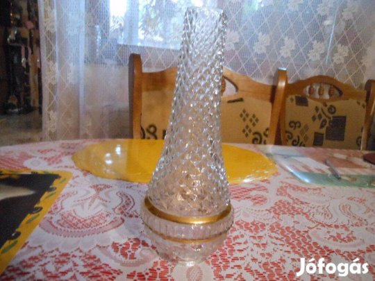 Retró petróleumlámpa és elektromos asztali lámpa búra új 5,5cm alsóátm