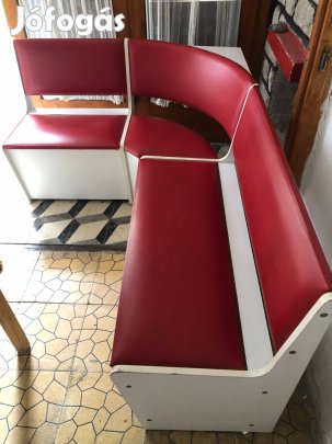 Retro piros étkező sarok garnitúra