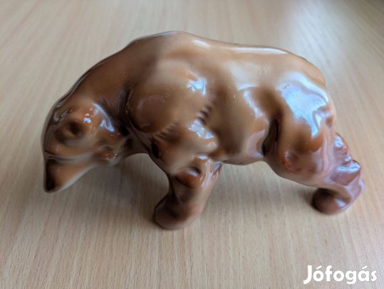 Retro porcelán barna medve