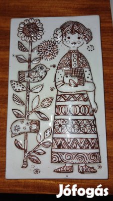 Retró porcelán fali képek kézi festéssel