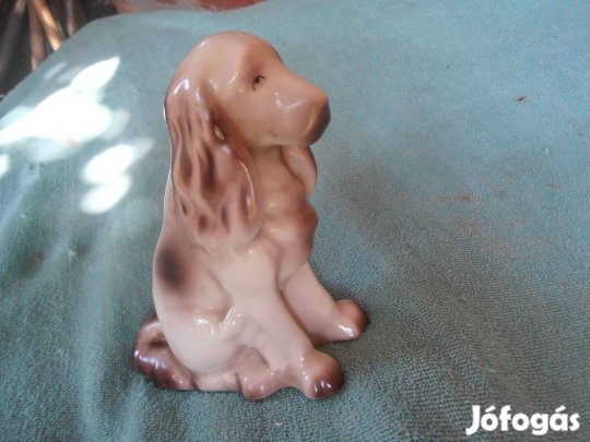 Retró porcelán nipp, kutya szobor 3500 ft