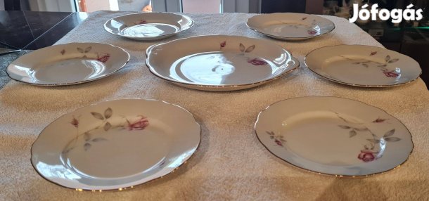 Retro porcelán süteményes készlet