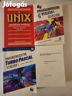 Retro programozós könyvek - ANSI C, UNIX, Turbopascal, Windows 3,1