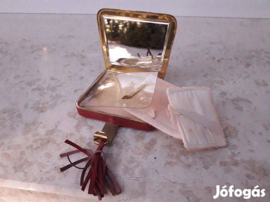 Retro púdertartó, tükrös