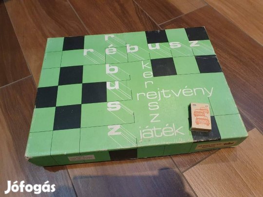 Retro rébusz keresztrejtvény triál politechnika társasjáték hiánytalan