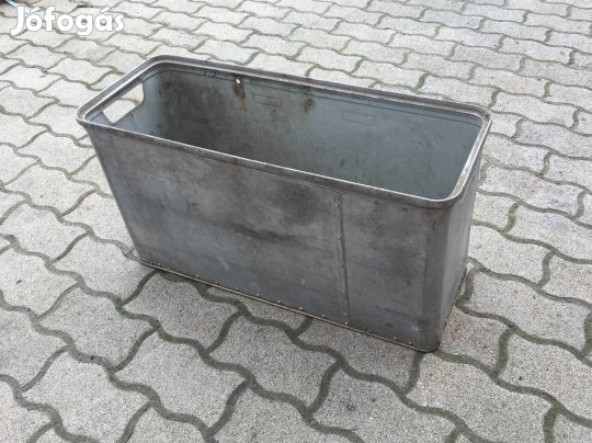 Retro régi alu alumínium láda rekesz doboz tároló
