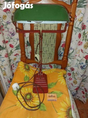 Retro régi bankár banklámpa asztali lámpa