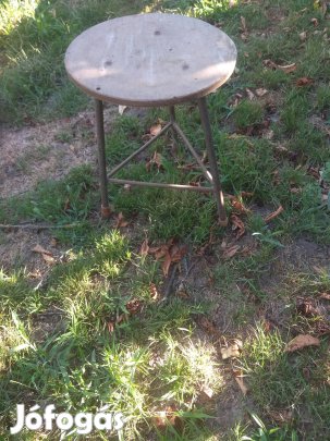 Retro régi fémvázas kis szék ülőke hokedli kisszékk 3db