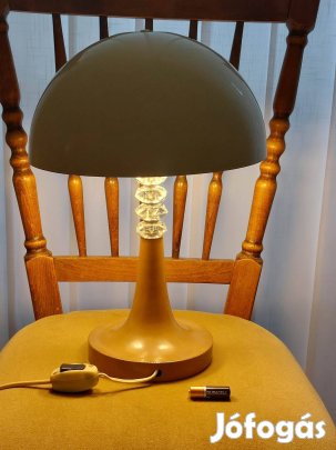 Retro régi ritka éjjeli asztali gomba búrás lámpa VBKM