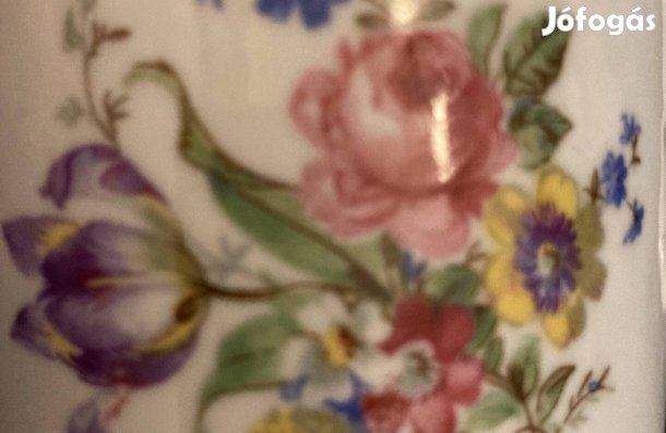 Retro régi virágos Zsolnay porcelán bögre!