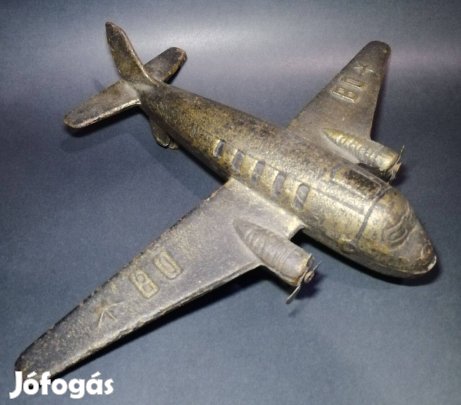 Retro repülőmodell, öntöttvas