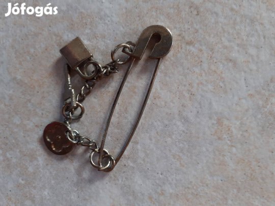 Retro réz bross kitűző nagyobb méret 5 cm