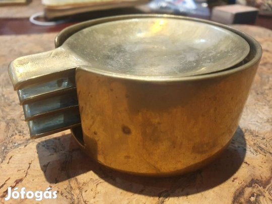 Retro réz fajsúlyos hamutartók darabra dohány cigi trafikárú dekoráció