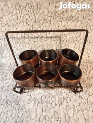 Retro réz pohárkészlet