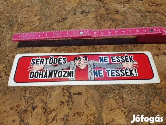 Retro ritka ikonikus autós matrica levonó trafikárú sértődés ne essék