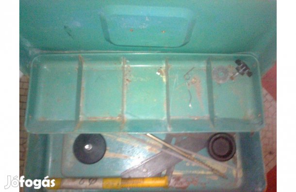 Retro rozsdás fém Szerszámos Doboz * Rekeszes