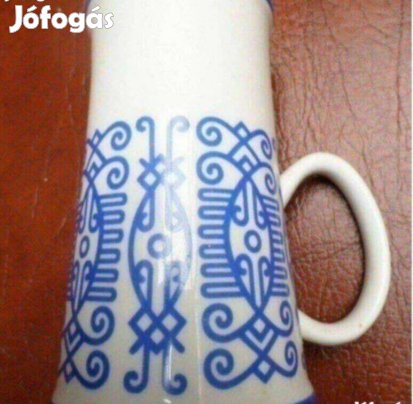 Retro sörös korsó porcelán kézműves