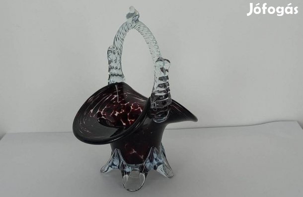 Retro szakított üveg kosár