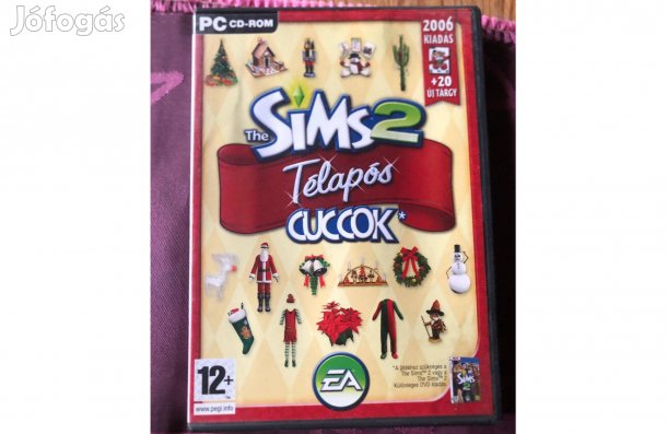 Retró számítógépes játék:Sims 2.Télapós cuccok nyelvű pc Cd 3000 Ft