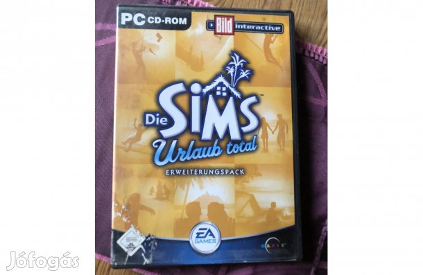 Retró számítógépes játék:Sims urlaub total német pc Cd 1500 Ft