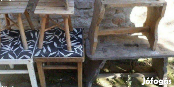 Retro szék gyűjtemény sámli hokedli kempingszék