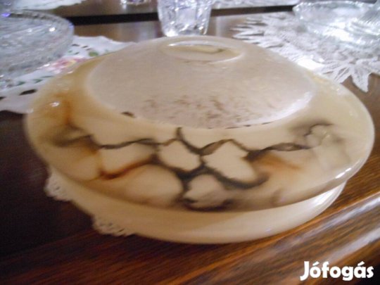 Retró szépséges függőlámpa üveg búra Nagyika hagyatékából