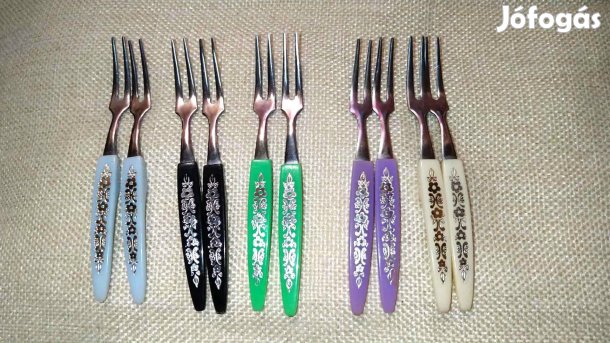 Retró színes, mini, koktél, party villa készlet 10 db-os