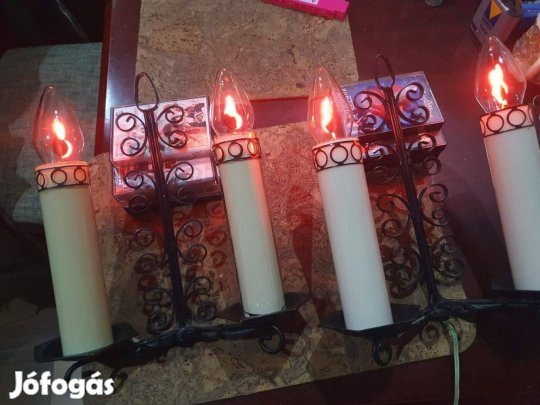Retro szovjet glimm fali gyertyalámpák parázs izzó gyertyaláng lángefe