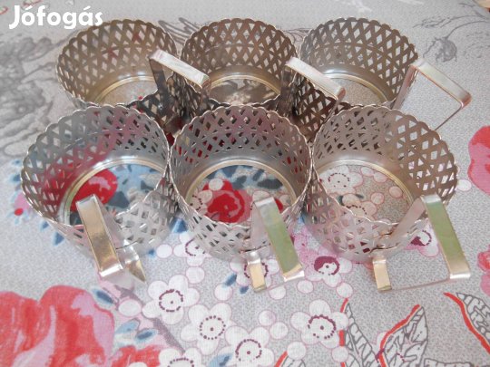 Retro szovjet teáspohár tartó készlet