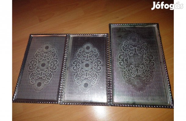 Retro tálaló, kávés, süteményes tálca egyben az 5 dbvvvv