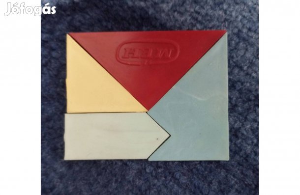 Retro tangram MÉH reklám felirattal