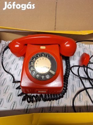 Retró tárcsás piros telefon