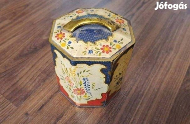 Retro tea vagy süteményes doboz