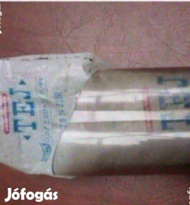 Retro tejtartó doboz tejes zacskó 70-es évek