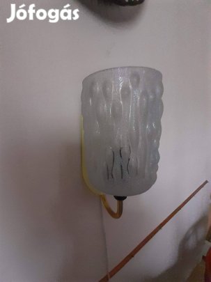 Retro tejüveg buborékos fali lámpa
