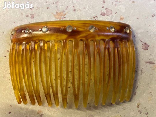 Retro teknőspáncél színű kontyfésű, oldalfésű