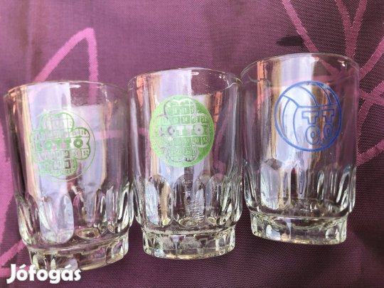 Retró totó , lottó pohár 5000 Ft /db