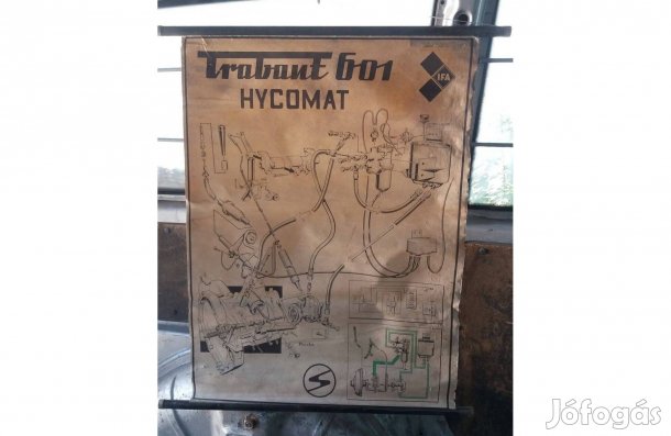 Retro trabant hycomat oktató ábra tabló garázsdisz stb 88 X 75 cm