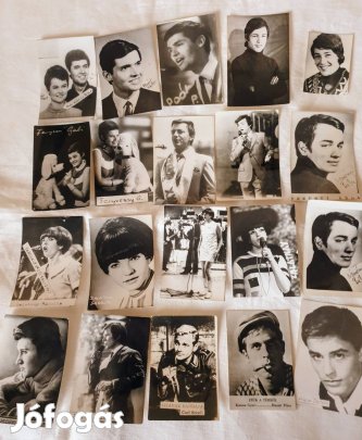 Retró trafikus fotók énekesekről, színészekről